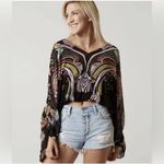 Free People  Beneath The Sea Chiffon Butterfly Top Photo 1