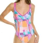 Nanette Lepore NWT pink printedāmolded cup one piece swimsuit 4 Photo 0