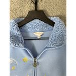 Coral Bay Coral Bay Fleece Jacket Women's L Snowman Winter Holiday Blue Vintage Photo 7