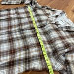 American Eagle  Women’s Oversized Plaid Flannel Button Up Collar size Medium Photo 9