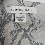 American Eagle Gray & Cream Mesh Bodycon Modi Skirt Size Medium Photo 5