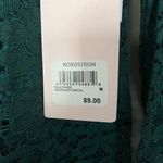 Rachel Parcell  Dark Green Botanical Floral Lace Flutter Sleeve Top NEW Photo 7