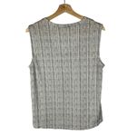 Athleta Breezy Gray & White Printed Muscle Athletic Tank Top M Photo 2