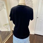 Vintage 90s Whimsygoth Glam Black Cinched Celestial Velvet Wrap Top 12 / L Size L Photo 5