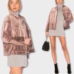 Free People Velvet Trucker Jacket - Mauve - XS/S Photo 1