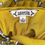 Nanette Lepore Floral Yellow Sleeveless Mock Neck Pleated Fit & Flare Dress 6 Photo 8