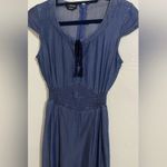 Bebe  cap Sleeve Lightweight denim Jumpsuit  Photo 3