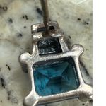 Vintage Judith Jack Sterling Earrings Natural Blue Topaz Triangle Hallmark Rare Photo 5