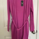 Vertigo Paris NEW Vertigo‎ women’s pink long belted cardigan sweater soft knit relaxed medium Photo 6