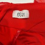 Oh Polly  Red Ruffle Maxi Dress Size 2 Strapless Formal Gown Photo 2