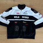 Edikted  Jacket Moto Wild Speed Patch Size L Black White Photo 0