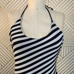 ZARA Swimsuit Black and White Striped One-Piece Bathing Suit Size Small Photo 3
