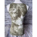 Athleta Womens Tank Top M Green Tie Dye Marble Graphic Athletic Workout Photo 3