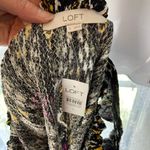 Loft  Black and Multicolor Patterned babydoll top NWT! S Photo 4