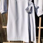 J.Crew  365 Crepe Wrap Dress Size 4 in Light Blue Photo 3