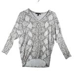 White House | Black Market Snakeskin Print V-Neck Dolman Top Lightweight Small Photo 0
