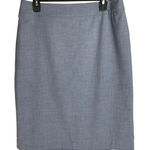 Ann Taylor  Women's Gray Knee Length Straight Rear Slit Pencil Skirt Size 10 Photo 0