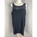 Swim Solutions Tummy Control Black Mesh Scalloped Hem Plus Size Swim Dress 24W Photo 2