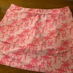 Women’s Jude Connally Skirt W Built In Shorts SzXL Pink/White Striped Pink Size XL Photo 4