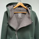 Betsey Johnson  Performance Neoprene Hooded Jacket 
Asymmetrical Zipper Green S Photo 4