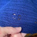 Olivaceous  Royal Blue Knit Crop Halter Top-Large Photo 5