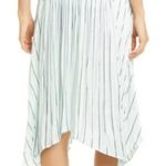 Vince  Mint Stripe Gauze Panel Skirt Green M Photo 7