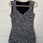 White House | Black Market  Women’s Small Black Patterned Tank Stretchy Photo 0