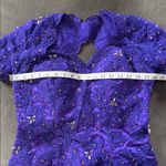 Women’s Purple Short Sleeve Formal Dress Lace Appliqué Zip Up Back Size 8 NWT Photo 10