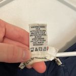 Max Studio Solid Navy Blue Seam Detail Scoop Neck Short Sleeve Viscose Blouse M Photo 6