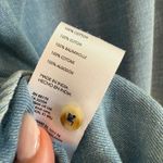 Pilcro  | Anthropologie Blue Denim Pintuck Front Blouson Top | Medium Photo 6