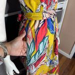 Bel Kazan Evie Jumpsuit Colorful Maxi Jumpsuit With Leaf Print Size Medium Yellow Photo 8