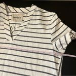 Lands' End Lands’ End Women’s White Gray Striped Shirt Dress 4 Photo 12