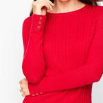 Talbots NWT  Womens Cable Knit Sweater Sz 2X Red Pullover‎ Christmas Holiday Prep Photo 0