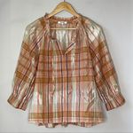 Madewell  Plaid Cotton Silk Blouse Photo 1