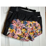 The North Face Women Large Hydrenaline 2000 Floral Athletic Shorts Black Pink RUN Photo 2