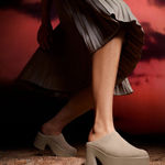 FitFlop  NEW Platform Suede Heeled Mules Taupe Size 10 Photo 0