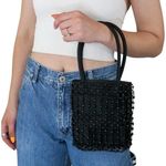 Vintage Y2K Black Beaded Mini Bag Photo 1