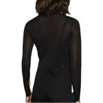 Reiss  Adele Metallic Color-Blocked Sheer Long Sleeve Knit Top Size Small Photo 2