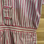 Vintage 60’s Alternating Current Size Medium Pinstripe Collared Romper Pink Photo 4