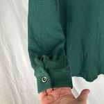 Source Unknown Oversized  Dark Green Button Down Waffle button  Knit Long Sleeve Photo 5