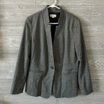 Loft size 14 Light grey blazer- lightweight & work appropriate inverted collar Photo 0