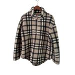 Koolaburra by UGG Plaid Fleece Pullover Quarter Zip Jacket Women's Medium Tan Photo 6