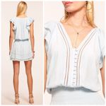 Ramy Brook  Lola Flutter Sleeve Mini Dress Photo 2