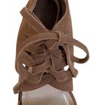 Frye  Leather Sofia Tie On Lace Up Heeled Sandals Brown Size 9.5 Photo 5