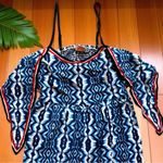 Flying Tomato  Blue & White Geometric Jumpsuit - Size Large Photo 4