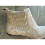 NWOT Patina Women Tan Suede Leather Ankle Booties Wood Heel Western Cowgirl 9.5 Photo 9