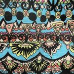 Sakroots Rockaway Backpack Aqua One World Peace Print Coated Canvas Boho Bag Photo 13