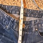 EXPRESS Stella Low Rise Dark Wash Distressed Jeans Size 2 Embellished Pockets Photo 4