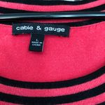 Cable & Gauge  Women’s Coral Knit sleeveless Top with Black Trim. Size L Photo 2