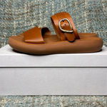 Ancient Greek Sandals Women's Preveza Comfort Leather Slip On Sandals in All Tan Size 5 Photo 0